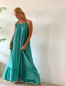 Maxi ผู้หญิงสไตล์ผ้าฝ้ายคอสําหรับผู้หญิงเลดี้อินเดียผ้าฝ้ายที่ทําด้วยมือชุดนอนยาว Maxi ความยาว - Product Image 6