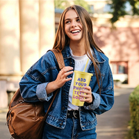 Gobelet en plastique sans BPA de 24 oz avec paille et couvercle, tasses à café glacé réutilisables avec logo personnalisé pour la promotion, l'usage quotidien et l'extérieur