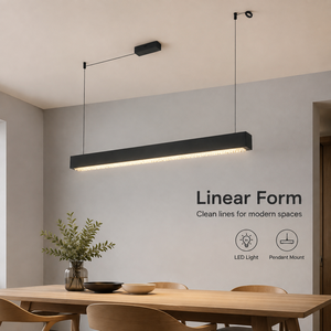 Lámpara Colgante LED Moderna de Metal, Regulable con Control Remoto, Tricolor, para Comedor Interior, 150cm, 120W, 3000K, 4500K, 6000K - Product Image 2
