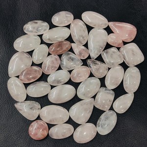 Hermoso cabujón de Cuarzo Rosa, 10 piezas, forma de pera ovalada, 25X30 MM, piedra preciosa para hacer joyas, regalo de Navidad - Product Image 4