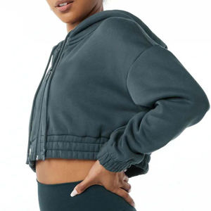 <b>Cute</b> womens <b>hoodie</b> crop top fleece pullover sweatshirt stylish streetwear outfit warm winter cozy fashion wear - Product Image 4