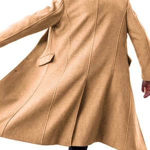 Abrigo largo ligero para hombres con frente abierto y diseño de solapa Abrigo largo estilo gabardina para hombres con apariencia simple - Product Image 4