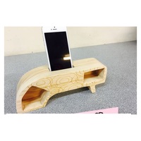 Support de téléphone en bois moderne et minimaliste, base antidérapante, design léger pour une fixation sécurisée, accessoire de bureau
