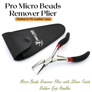 Outils d'extension de cheveux professionnels pour les extensions de cheveux Pince à enlever les micro perles avec pince à cheveux en caoutchouc souple antidérapante - Product Image 5