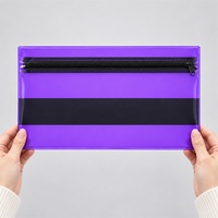 Pochette cosmétique personnalisée en PVC transparent givré, petite pochette cosmétique en PVC réutilisable, mini sac à fermeture éclair pour filles, vente en gros