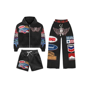 Chándal Casual de Invierno 2026 para Hombre, 100% Algodón, Tejido de Alta Densidad, Logotipo Personalizado, Cintura Elástica Delantera, Diseño de Impresión Completa Personalizable - Product Image 4