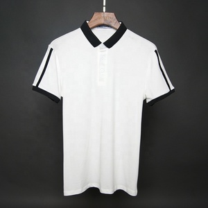 Polo à manches courtes en coton piqué uni, coupe décontractée, longueur standard, avec boutons, en tissu tricoté infroissable – Vente en gros - Product Image 5