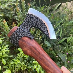 Hacha de acero de alto carbono de grado industrial personalizada hecha a mano, mango de madera de Fresno, vaina de cuero, hachas de corte, cabeza de hacha disponible para - Product Image 5