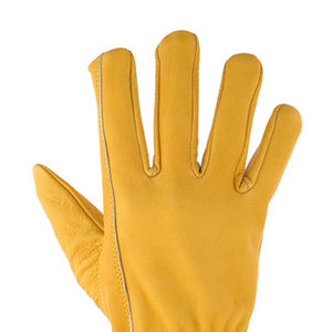Gran oferta, guantes de seguridad de alta calidad de cuero de piel de cabra, guantes de trabajo con logotipo personalizado - Product Image 4