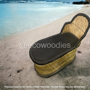Cheapest Price Factory Sale Handmade Eco-Friendly Lightweight Bamboo Black Beach <b>Chair</b> Outdoor Sun Lounger From India - Product Image 2