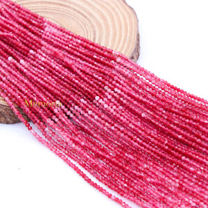 ลูกปัดอัญมณีรักษาแบบ Rondelle 2มม. สำหรับทำเครื่องประดับบุษราคัมสีชมพูธรรมชาติ40เส้น - Product Image 5