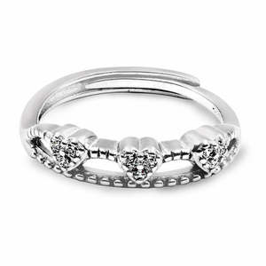 NOVAMART Fine Romantic Eternity <b>Silver</b> <b>Ring</b> with Free Size & <b>Adjustable</b> Opening by Zarkan Wholesale Export - Product Image 1