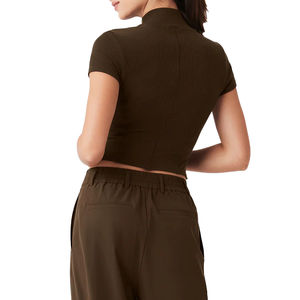 Offre Spéciale impression personnalisée plaine été femme coton t-shirt recadrée dames culture t-shirt hauts Hip Hop femmes Fit haut court t-shirts - Product Image 2