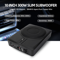 Subwoofer actif mince de 10 pouces à installer sous le siège, très vendu, pour système audio de voiture