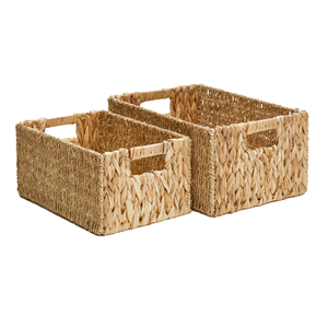 Water Hyacinth Seagrass <b>Storage</b> Basket With Handle Customizable Water Hyacinth Basket <b>For</b> Bedroom Decor <b>Toys</b> Holder From Vietnam - Product Image 1