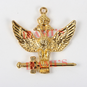 Meilleur matériel plaqué or Rite écossais 33e degré bijou personnalisé maçonnique Regalia bijou pour uniforme - Product Image 2