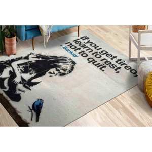 Alfombra de Arte Banksy: Decoración de Arte Callejero Lavable a Máquina, Alfombra Suave No Tejida - Product Image 2