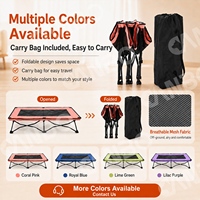 CanboPet-Cama plegable elevada para mascotas, cuna de viaje, portátil, transpirable, con malla de Textilene, cama refrescante para perros