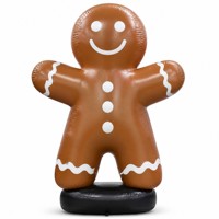 Décoration de Noël Gonflable en Forme d'Homme en Pain d'Épices Professionnelle ODM Grande Taille pour Événements Extérieurs et Publicité Festive