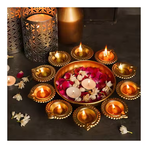 Cuenco de diseño Urli Popular, soporte de vela Urli martillado con uso Diya flotante, decoración de mesa festiva Interior para el hogar, alta calidad - Product Image 1