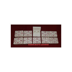 Design unique pour cadeau Rectangle forme marbre nacre incrustation boîtes à bijoux avec but de cadeaux de mariage - Product Image 1