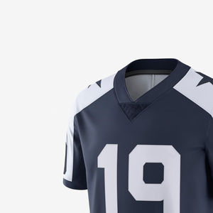 Camiseta de fútbol americano de poliéster 100% de alta calidad, manga corta transpirable, ropa de fútbol personalizable, directo del fabricante - Product Image 2