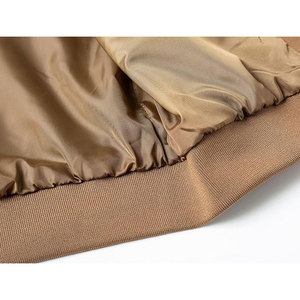 แจ็กเก็ตบอมเบอร์คอจีนแบบปิดซิประบายอากาศได้แจ็คเก็ตแบบเปิดปิดได้สีล้วนสำหรับฤดูหนาว - Product Image 6