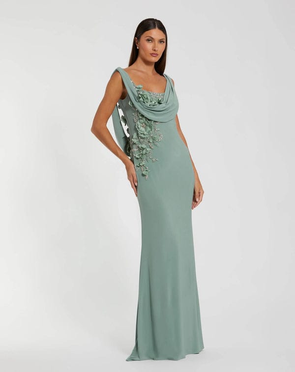 green emerald velvet dress One-piece Type Velvet Tea Length Wedding Guest Dress Asymmetrical