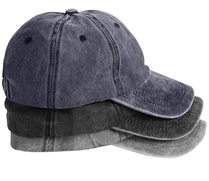 Washed Polyester 3D Embroidery Breathable Waterproof Plain Baseball Cap Vintage Adjustable Unstructured Dad <b>Hat</b> for Men Women - Product Image 5
