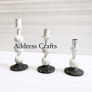 Bougeoir en bois pour décoration de la maison/bougeoir en bois avec travail en rotin coffret cadeau de décoration de Noël bougeoir en rotin - Product Image 6