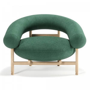 Elegant <b>Upholstered</b> Indoor Arm <b>Chair</b> with Teak Wood Frame for Living Room Bedroom Hotel Suite Furniture Wholesale Supplier - Product Image 2