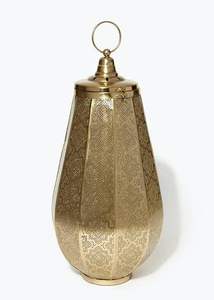 Decoración de Eid, Faroles de Lujo, Decoración Colgante, Artesanías, Acabado Dorado, Diseño Personalizado, Juego de 2 Faroles de Metal, Mejores Precios - Product Image 3