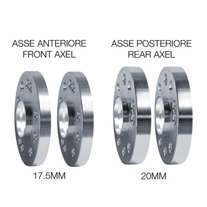 Kit d'entretoises de roue 2X17.5mm + 2X20mm avec boulons - Product Image 2