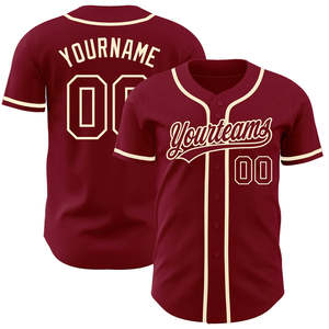 Maillot de baseball authentique en gros tissu respirant à séchage rapide résistant à l'humidité durable cousu confort vêtements de conception d'équipe - Product Image 1