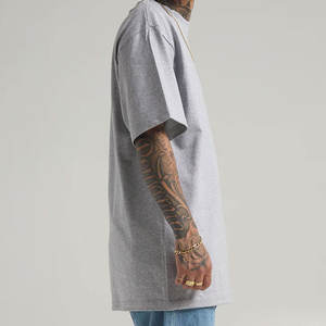 Shaka Wear 100% coton T-shirts surdimensionnés pour hommes coupe régulière Logo personnalisé 180g tissu col rond manches courtes chemises décontractées - Product Image 6