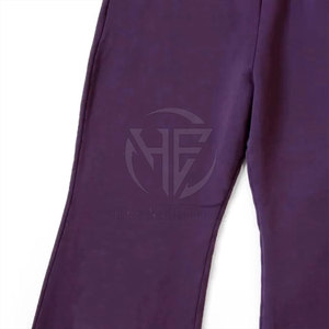 Everyday Casual Trousers Smooth Fabric Drawstring Waist Loose Fit Wide Comfortable Movement Modern <b>Men</b> <b>Flared</b> Sweat Pant - Product Image 3