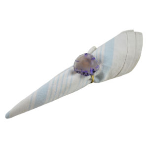 Table <b>Accessories</b> Agate Stone With Metal Ring Napkin Ring Custom Shaped <b>Kitchen</b> Ware High Quality Tissue Holder - Product Image 4