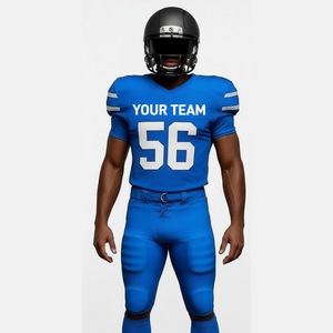 Uniforme de Fútbol Americano de 12 Paneles, Diseño Personalizado, Talla Grande, Transpirable, de Secado Rápido, Sublimación en Tela Twill - Product Image 3