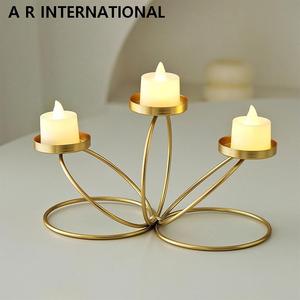 New 3 Arm Metal Wire <b>Candle</b> Holders for <b>Valentines</b> Day Christmas <b>Candle</b> Holder Iron Decorative Candlestick Holder - Product Image 6