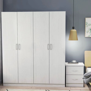 Malaysia Thiết Kế Hiện Đại 4-Cửa Phòng Ngủ Bằng Gỗ Ván Tủ Quần Áo Tủ Quần Áo Gấp Trượt Cửa Kính Treo Quần Áo Tổ Chức MDF - Product Image 1