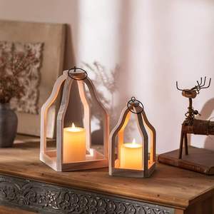 Portavelas de Madera Resistente y Elegante con Diseño Vintage, Perfecto para Centros de Mesa de Boda, Decoración Festiva e Iluminación Interior - Product Image 2