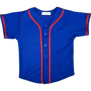 Vêtements de sport Adultes Baseball et Softball Porter des chemises en jersey Couleur rouge Blanc Rayé Design Manches courtes Coton Polyester Jersey - Product Image 3