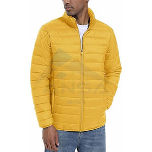Chaqueta acolchada ligera para clima frío para hombre, resistente al viento, repelente al agua, carcasa de nailon transpirable con dobladillo y puños elásticos - Product Image 2