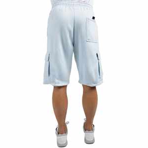 Pantalones cortos de lana de verano transpirables de algodón para hombre, informales, con estampado de pantalla, sólidos, antiarrugas, con cordón, transpirables, cómodos - Product Image 2