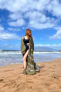 Vestido Kimono Largo Tejido Ecológico, Superventas, con Mangas Largas y Diseño Moderno para Mujer - Product Image 6