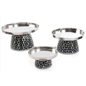 ถาดเสิร์ฟสแตนเลสขัดเงาสีเงินมันเงาพร้อมฐานตั้งอุปกรณ์เสริมสำหรับโรงแรม100% - Product Image 1