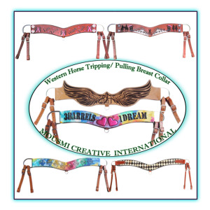 Vente en gros d'usine OEM cuir déclenchement plaque de poitrine tête rivet clouté collier de poitrine équestre Western Horse Tack - Product Image 1