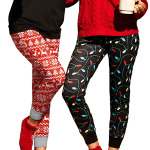 Pantalones Cargo de Algodón 100% Transpirables con Estampado Personalizado para Mujer, Especial de Navidad, Invierno, Logotipo Personalizado, Frente Plano, Ropa Casual Activa - Product Image 5