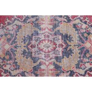 3.4x4.8 ft Vintage Rug, <b>Red</b> Polka dot Turkish Rug <b>Wool</b> - Product Image 5