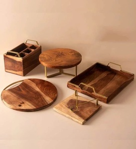 CADDY PLATEAU EN BOIS ACACIA pour TISSUS ET PORTE-COUVERTS IDEAL pour RESTAURANTS & HÔTELS - Product Image 2